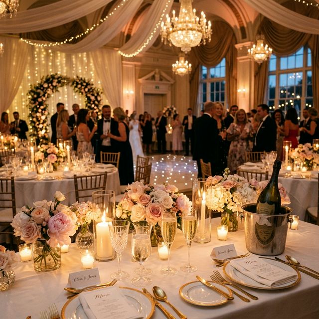 Elegant luxury wedding reception